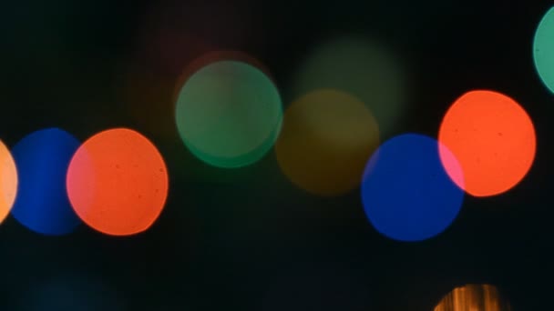 Lumières colorées fond bokeh — Video