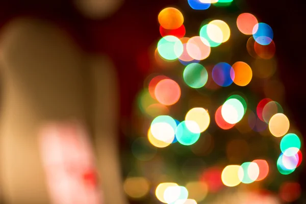 Abstrato fundo de Natal, borrão de luz criando bokeh — Fotografia de Stock