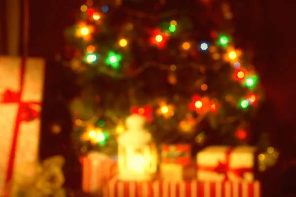 Abstract christmas background, light blur creating bokeh. — Stock Photo, Image