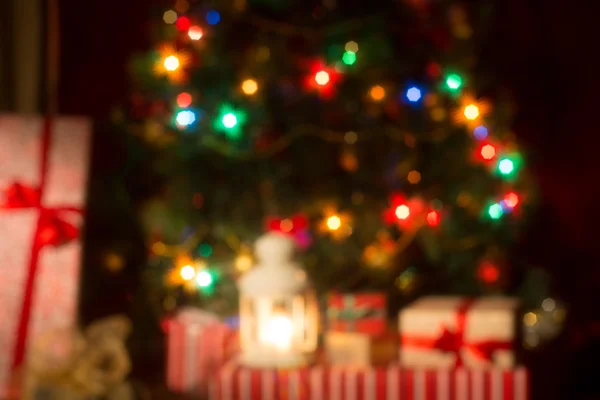 Abstracte Kerstmis achtergrond, lichte onscherpte maken bokeh — Stockfoto