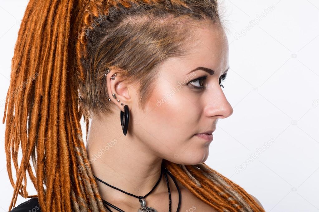 Close Up Portrait Of A Beautiful Young Cheerful Girl With