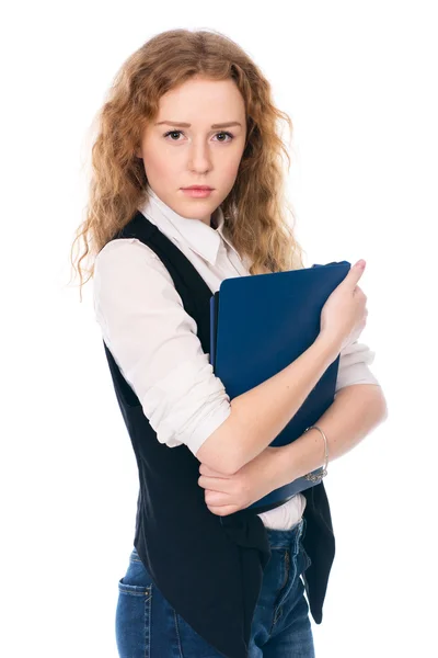 Portrait of happy young business woman — Stock Photo, Image