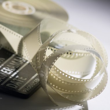 Bir makara film film tokmağı içine ve film pro için closeup