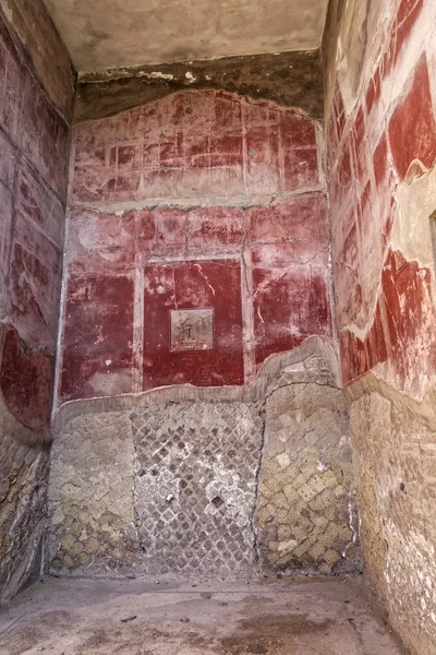 Настенная фреска в Геркулануме — стоковое фото