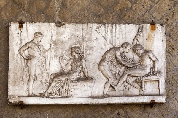Romersk relief i Herculaneum — Stockfoto