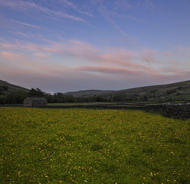 Muker meadows sunset clipart