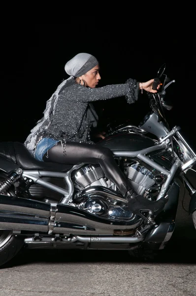 Harley motociclista menina Fotos De Bancos De Imagens Sem Royalties
