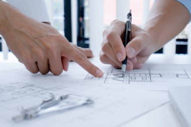 Meslektaşlar İçişleri Tasarımcısı Şirket Başarı Planlama Tasarımı Pusulalı Plan Takım Çalışması Konsepti