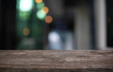 Görüntü Arkaplan Odasında Ahşap Masa Üstü içi boş kopya alanı ile 