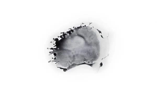Fond Encre Abstrait Gouttes Encre Aquarelle Sur Papier Blanc Cercle — Photo