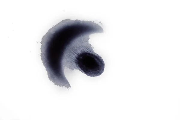 Abstracte Inkt Achtergrond Waterverf Inkt Druppels Wit Papier Zwarte Cirkel — Stockfoto