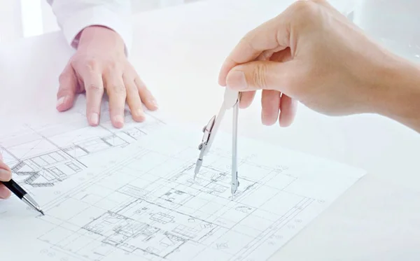 Koledzy Projektant Wnętrz Corporate Achievement Planning Design Planeprint Teamwork Concept — Zdjęcie stockowe