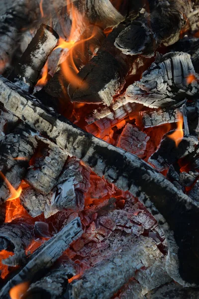 Red Hot Coals Fire Stock Photo