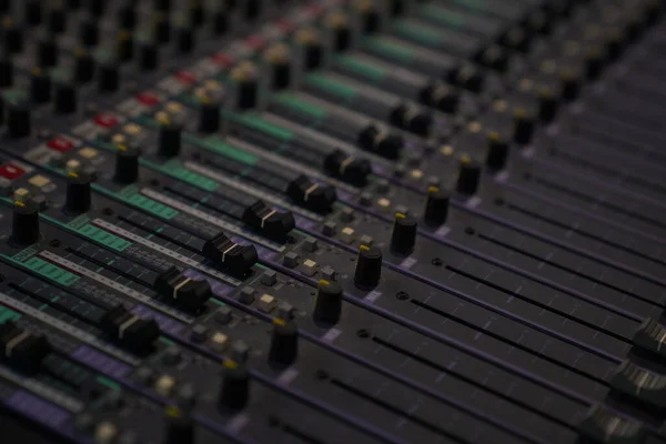 Music recording console, professional equipment — Stock Photo, Image