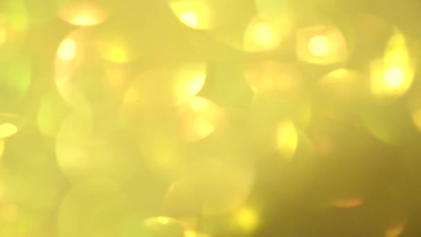 Festive yellow background with sequins and rhinestones — Stock Video