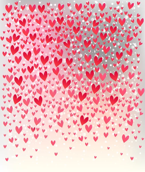 Valentines fondo con corazones — Vector de stock