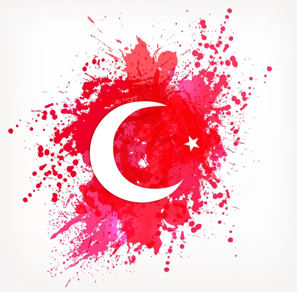 Desenho da bandeira turca —  Vetores de Stock