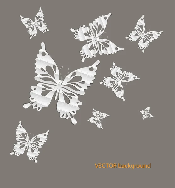 Papillons en papier — Image vectorielle