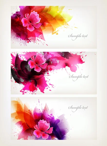 Aquarelle Fleurs Arrière plan — Image vectorielle