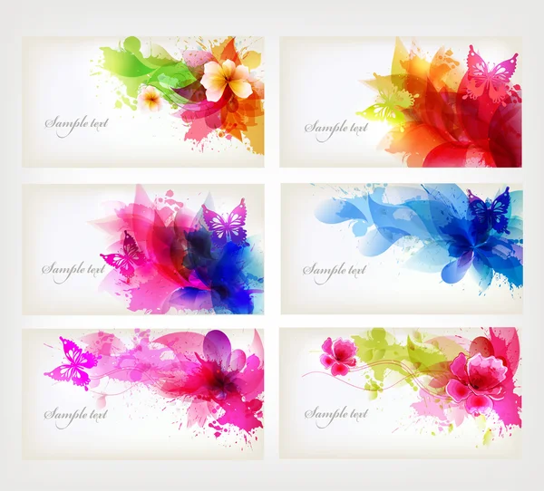 Watercolor flowers background — Stock Vector