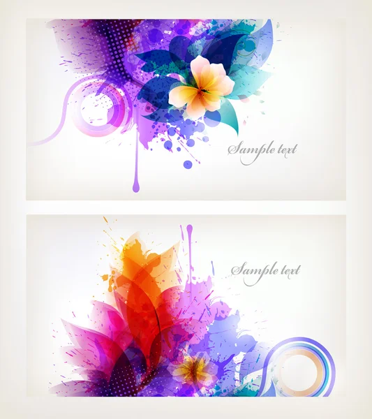 Brochure template with floral elements — Stock Vector
