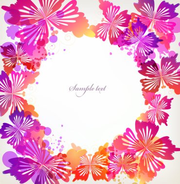 renkli kelebekler ile arka plan