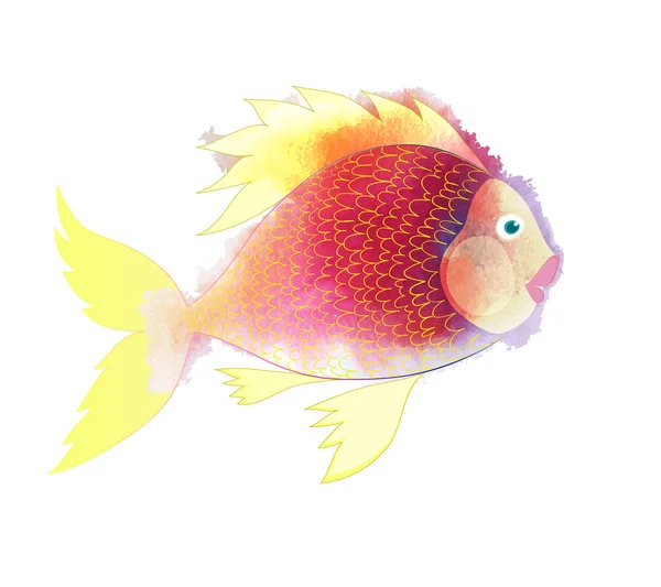 Illustration von bunten Fischen — Stockvektor