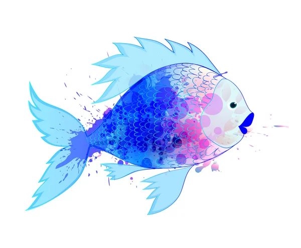 Ilustración de peces de colores — Archivo Imágenes Vectoriales