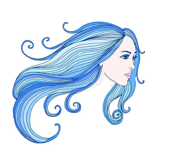 Umman yüzü uzun dalgalı saçlı