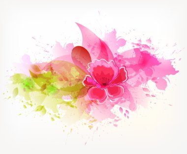 Suluboya çiçek arka planlar