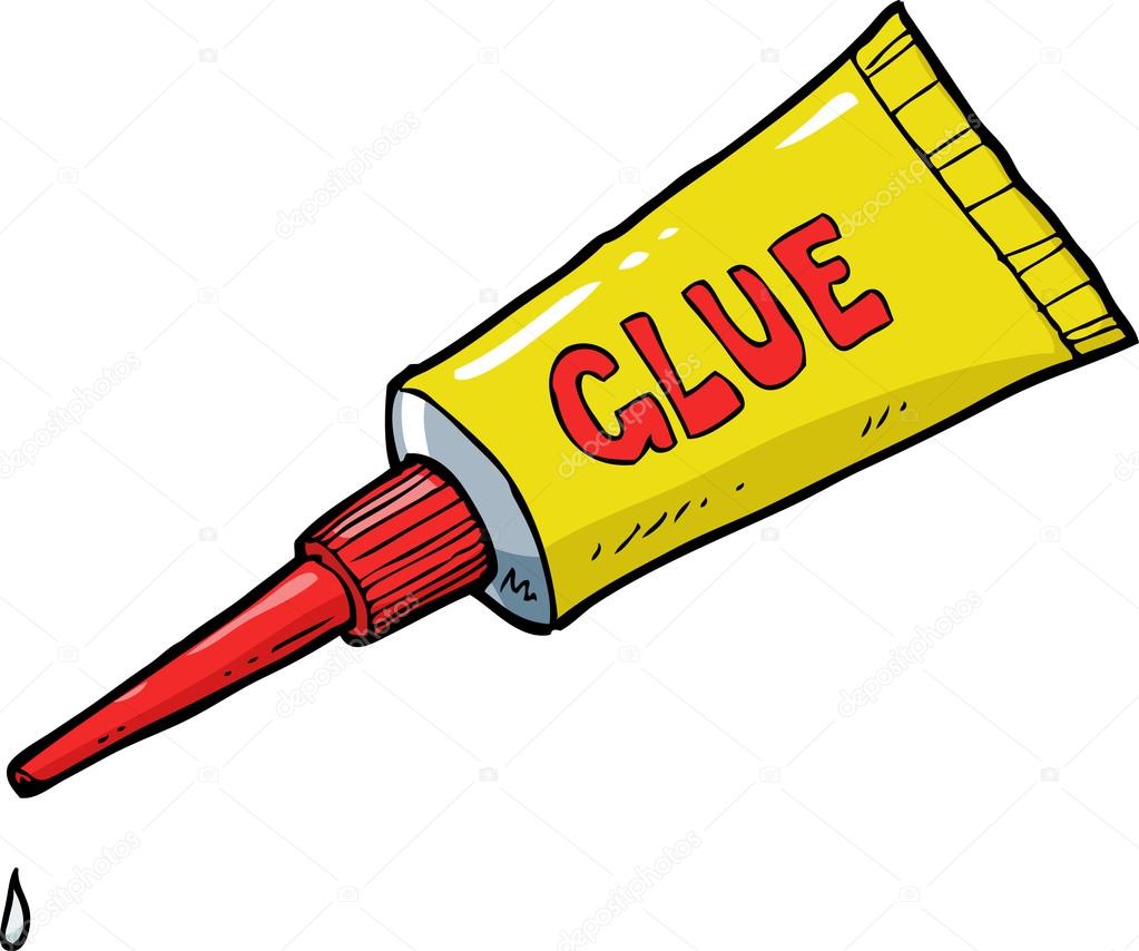 Yellow tube glue — Stock Vector © dedMazay #98892976