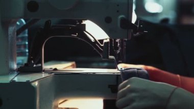 süreç yavaş hareket çalışma endüstriyel dikiş makinesi