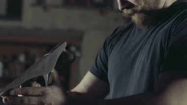 marangoz ahşap ağır çekim bir parça hayran