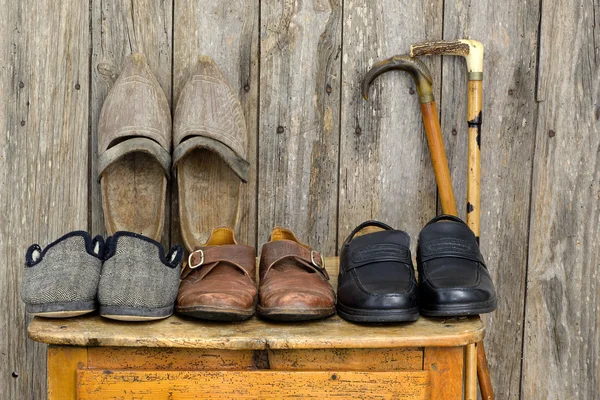 Vintage oude schoenen — Stockfoto