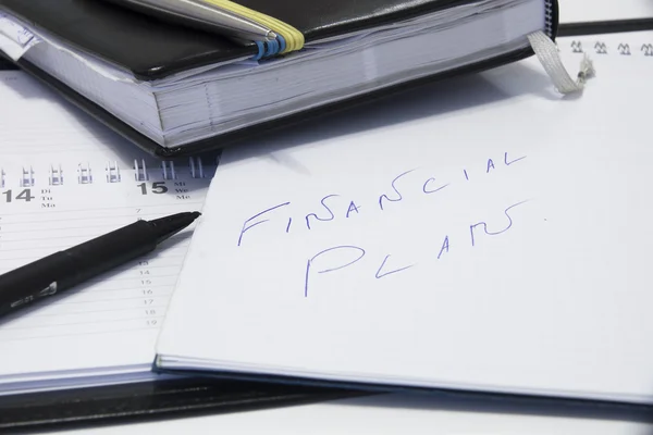 Financial Plan word writing on paper — Stock Photo, Image