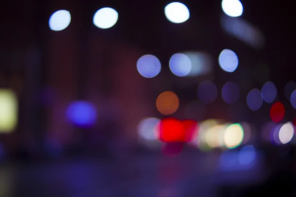 Noche ciudad calle luces bokeh fondo — Foto de Stock