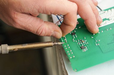 havya ve devre kartını elektronik laboratuarı çalışma yere