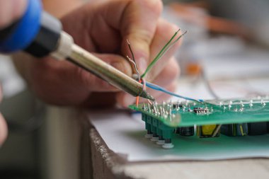 havya ve devre kartını elektronik laboratuarı çalışma yere