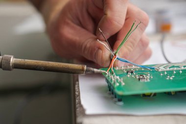 havya ve devre kartını elektronik laboratuarı çalışma yere