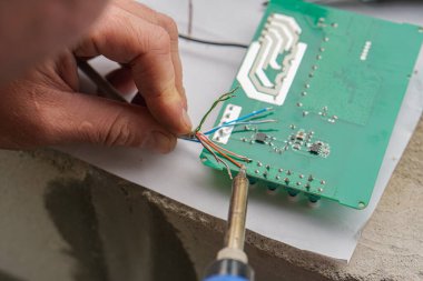 havya ve devre kartını elektronik laboratuarı çalışma yere