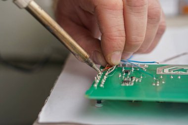 havya ve devre kartını elektronik laboratuarı çalışma yere