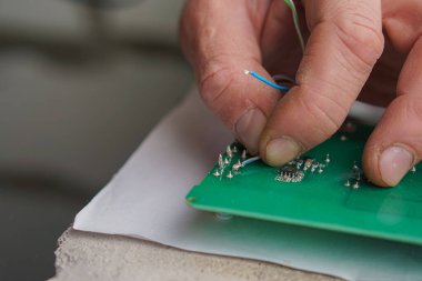 havya ve devre kartını elektronik laboratuarı çalışma yere