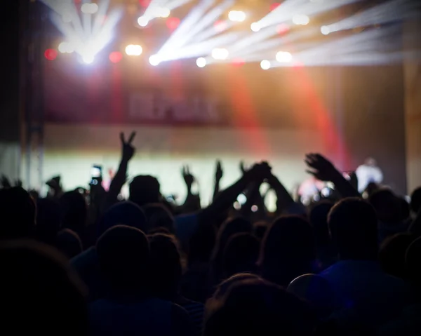 Foto von jungen Leuten, die Spaß an Rockkonzert, aktivem Lebensstil haben — Stockfoto