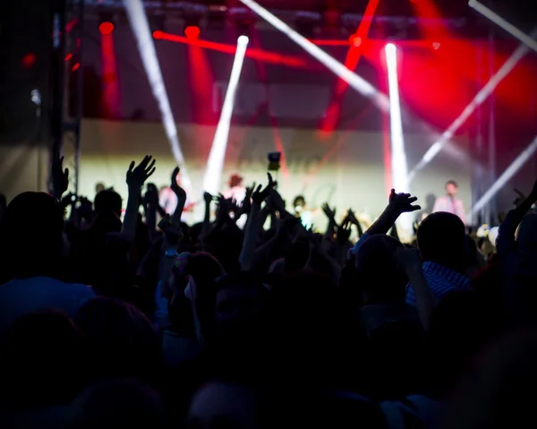 Foto von jungen Leuten, die Spaß an Rockkonzert, aktivem Lebensstil haben — Stockfoto