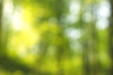 Yeşil arkaplanda soyut parlayan ışık