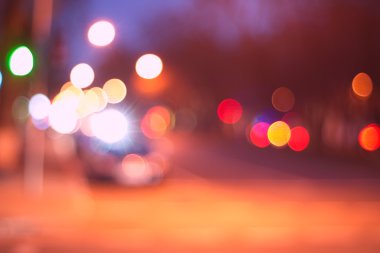 gece şehir soyut bokeh arka plan