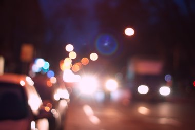 gece şehir soyut bokeh arka plan