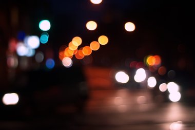 gece şehir soyut bokeh arka plan