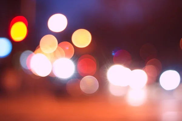 Noite cidade abstrato bokeh fundo — Fotografia de Stock