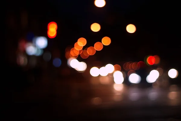 Noite cidade abstrato bokeh fundo — Fotografia de Stock